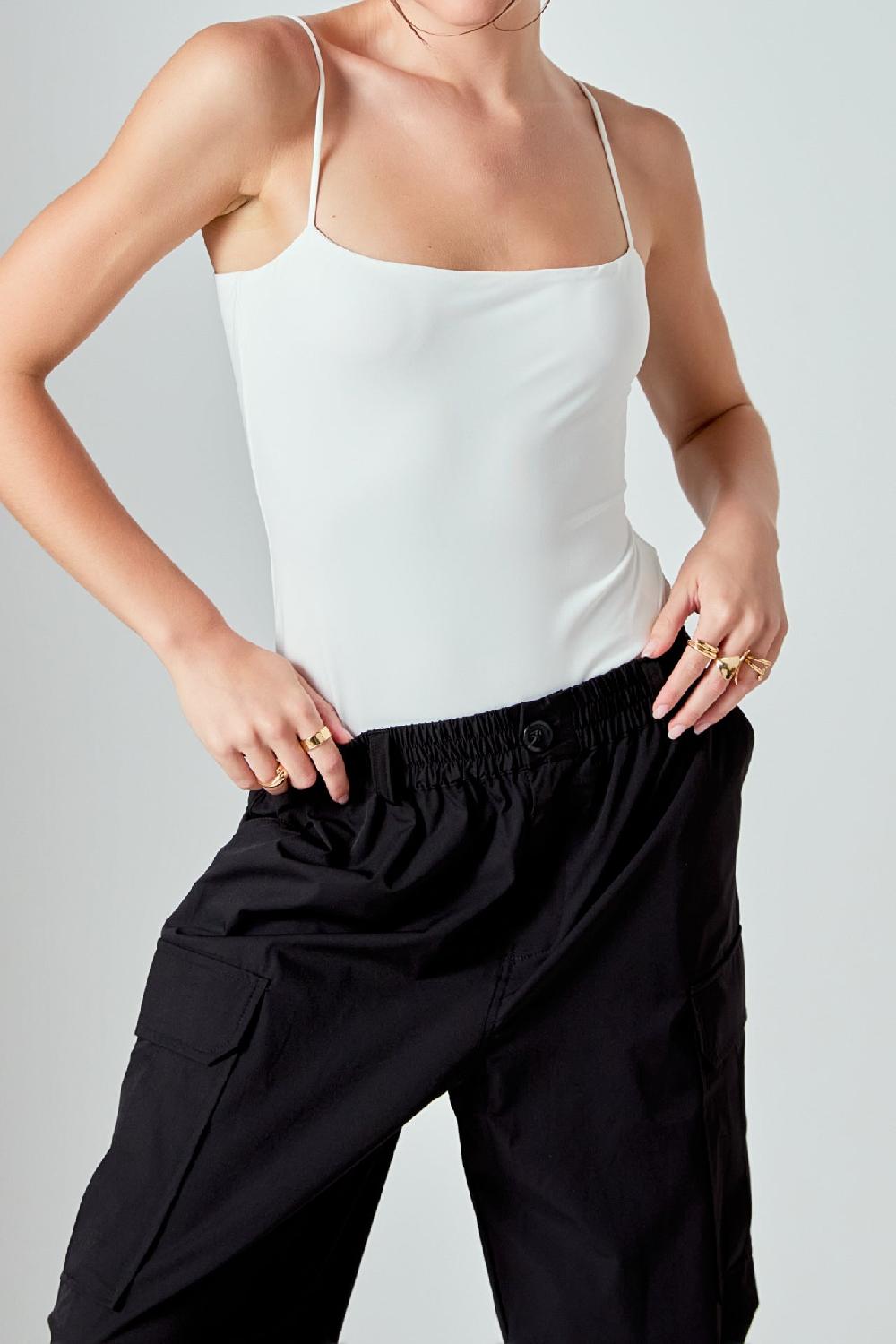 Endless Rose Soft Cami Bodysuit WHITE