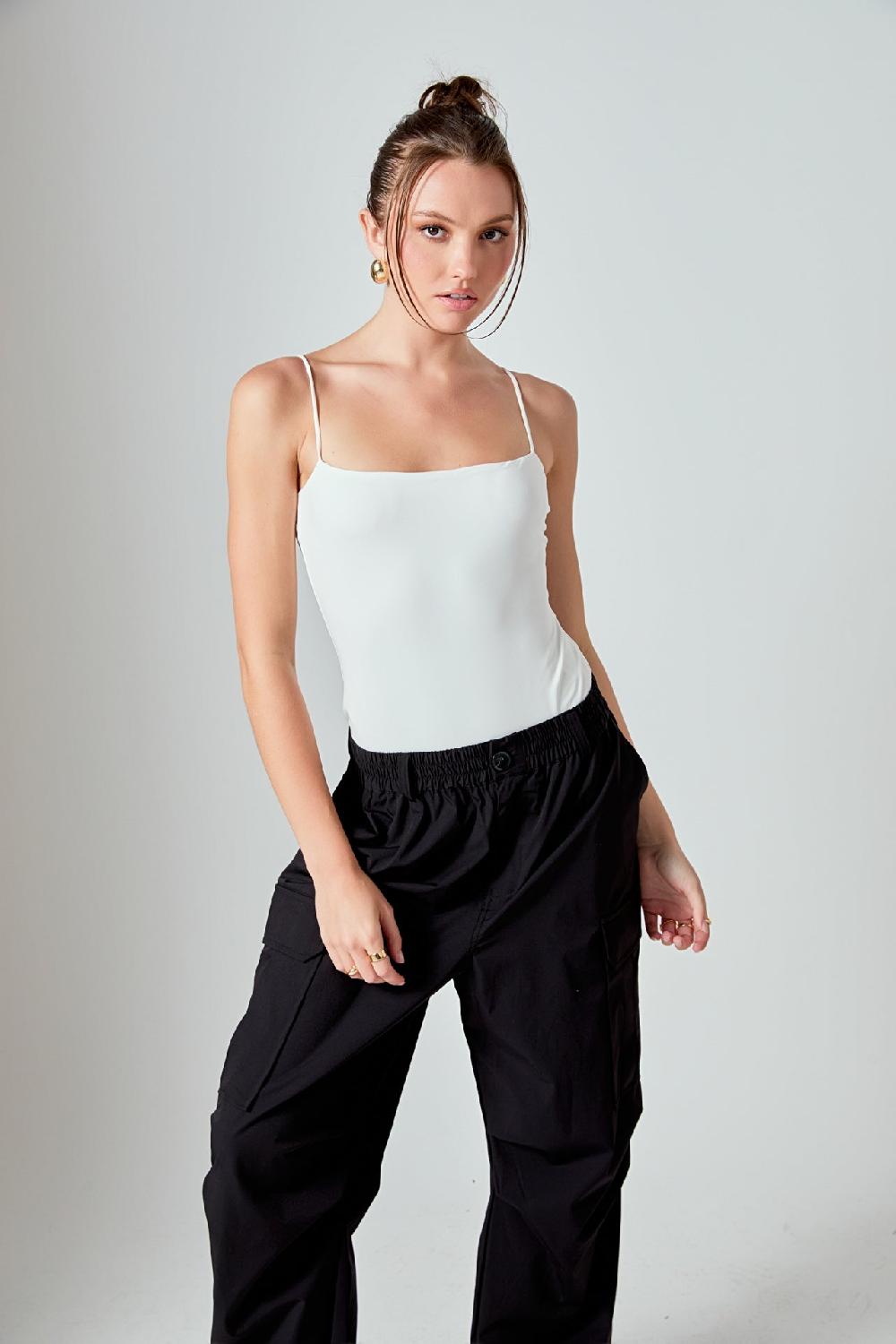 Endless Rose Soft Cami Bodysuit WHITE