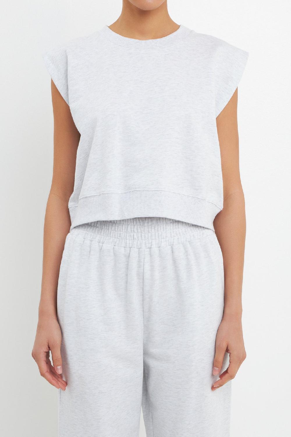 Endless Rose Soft Muscle Sweatshirt HEATHER GREY