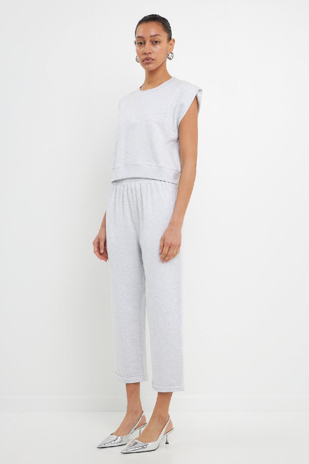 Endless Rose Soft Muscle Sweatshirt HEATHER GREY