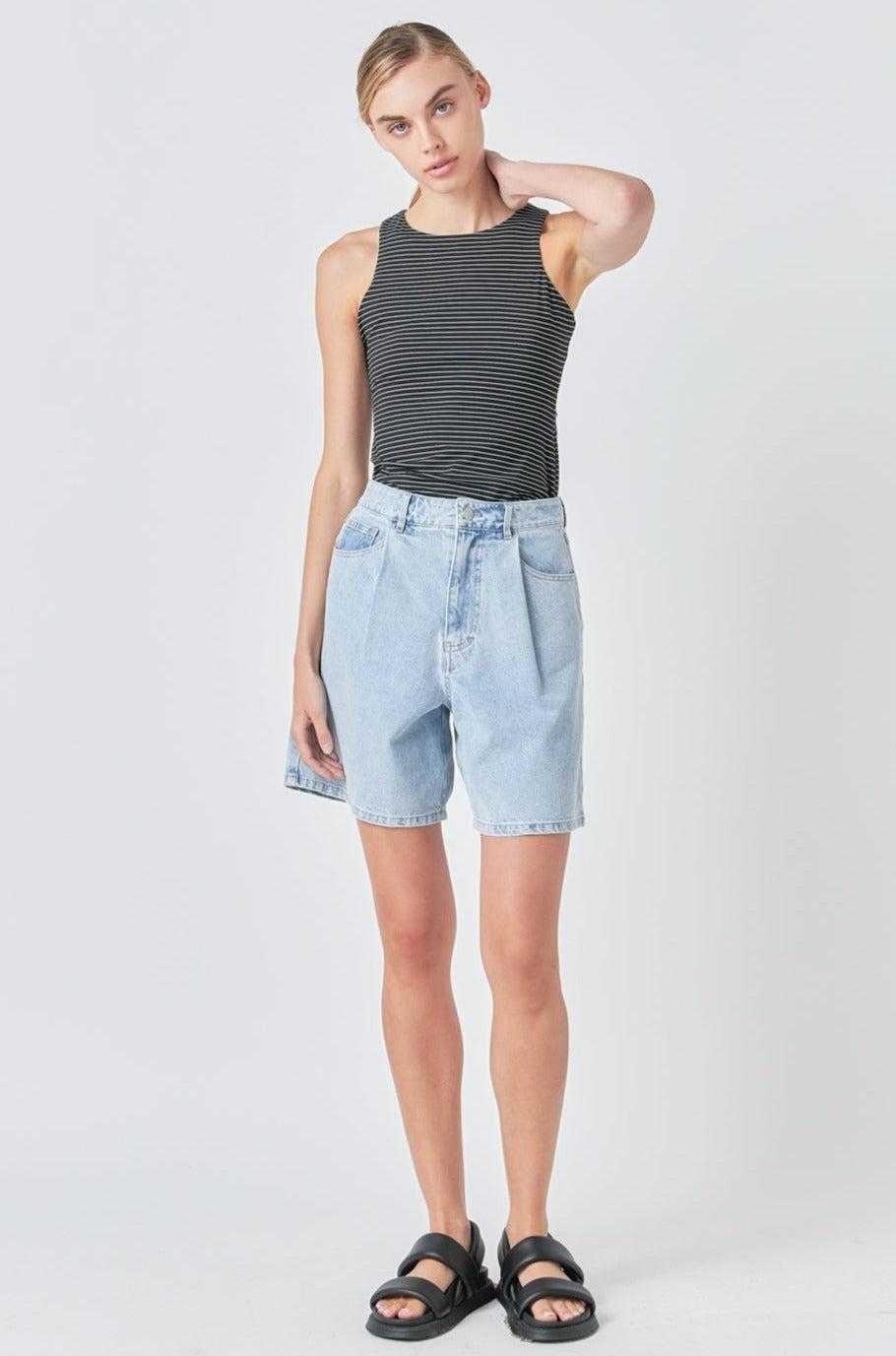 Endless Rose Striped Bodysuit BLACK/WHITE