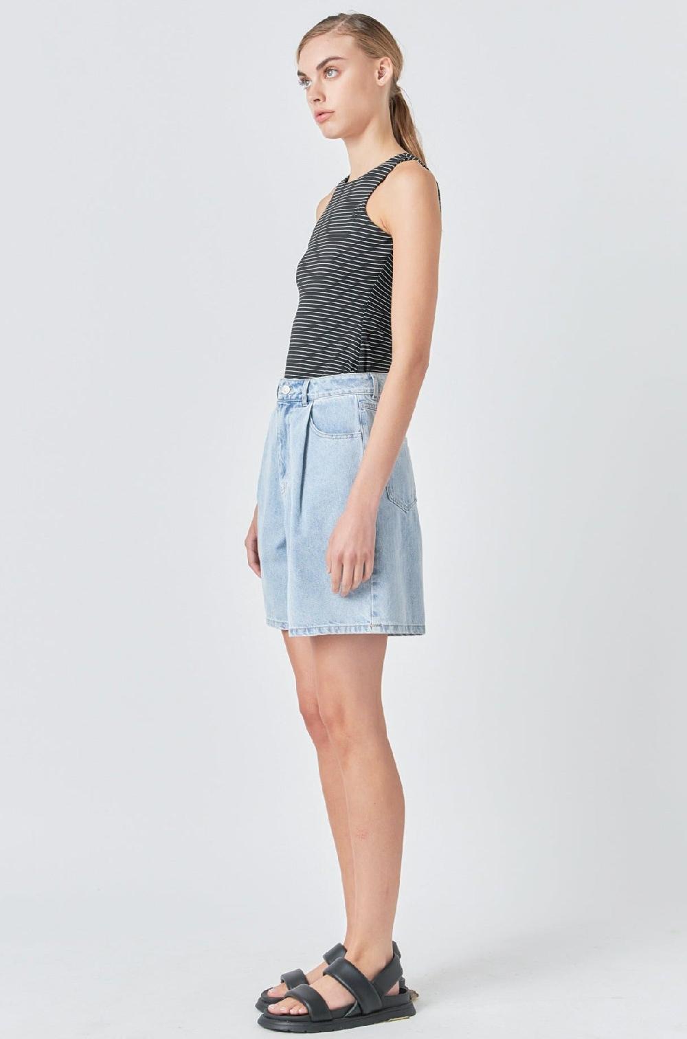 Endless Rose Striped Bodysuit BLACK/WHITE