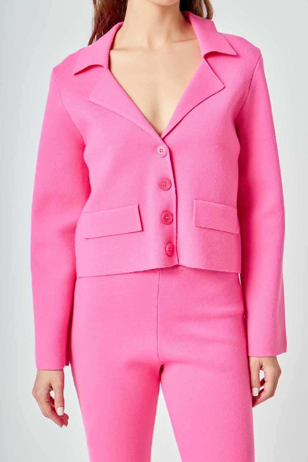 Endless Rose Sweater Blazer PINK