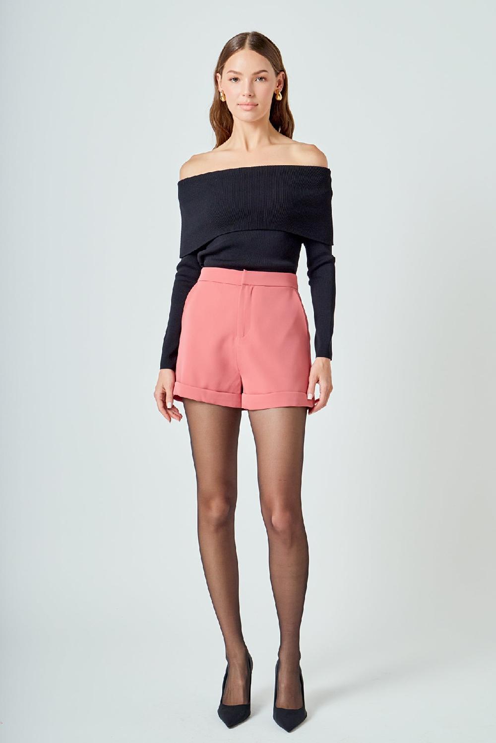 endless rose Tailored Basic Shorts DUSTY ROSE