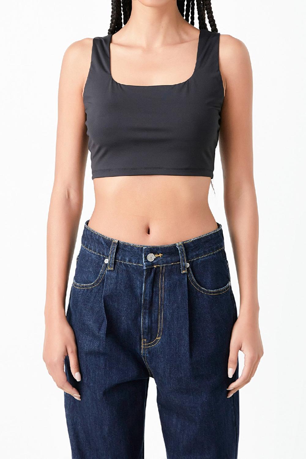 Endless Rose Tank Top BLACK