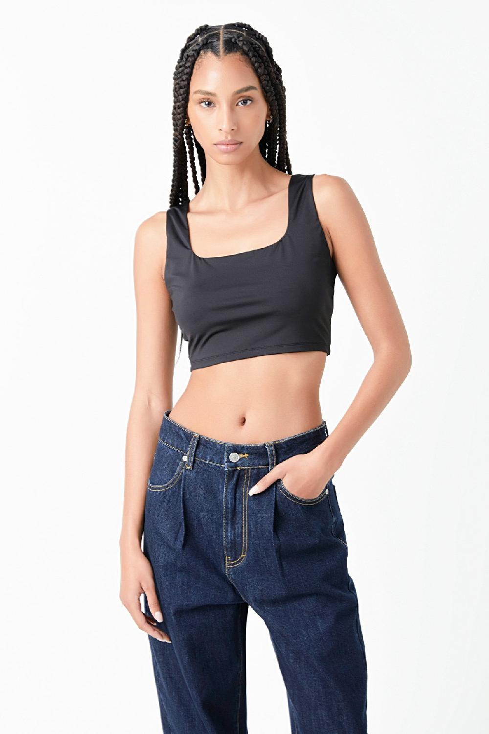 Endless Rose Tank Top BLACK