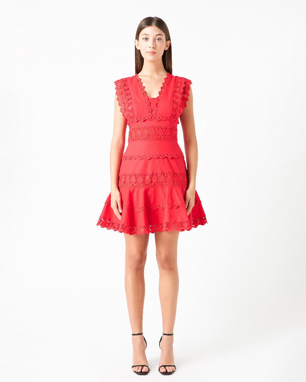 Endless Rose Test Trim Detail Tweed Dress BLACK