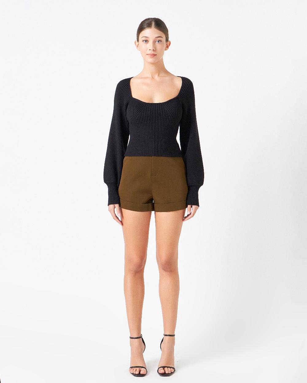 endless rose Test Trim Detail Tweed Dress BLACK