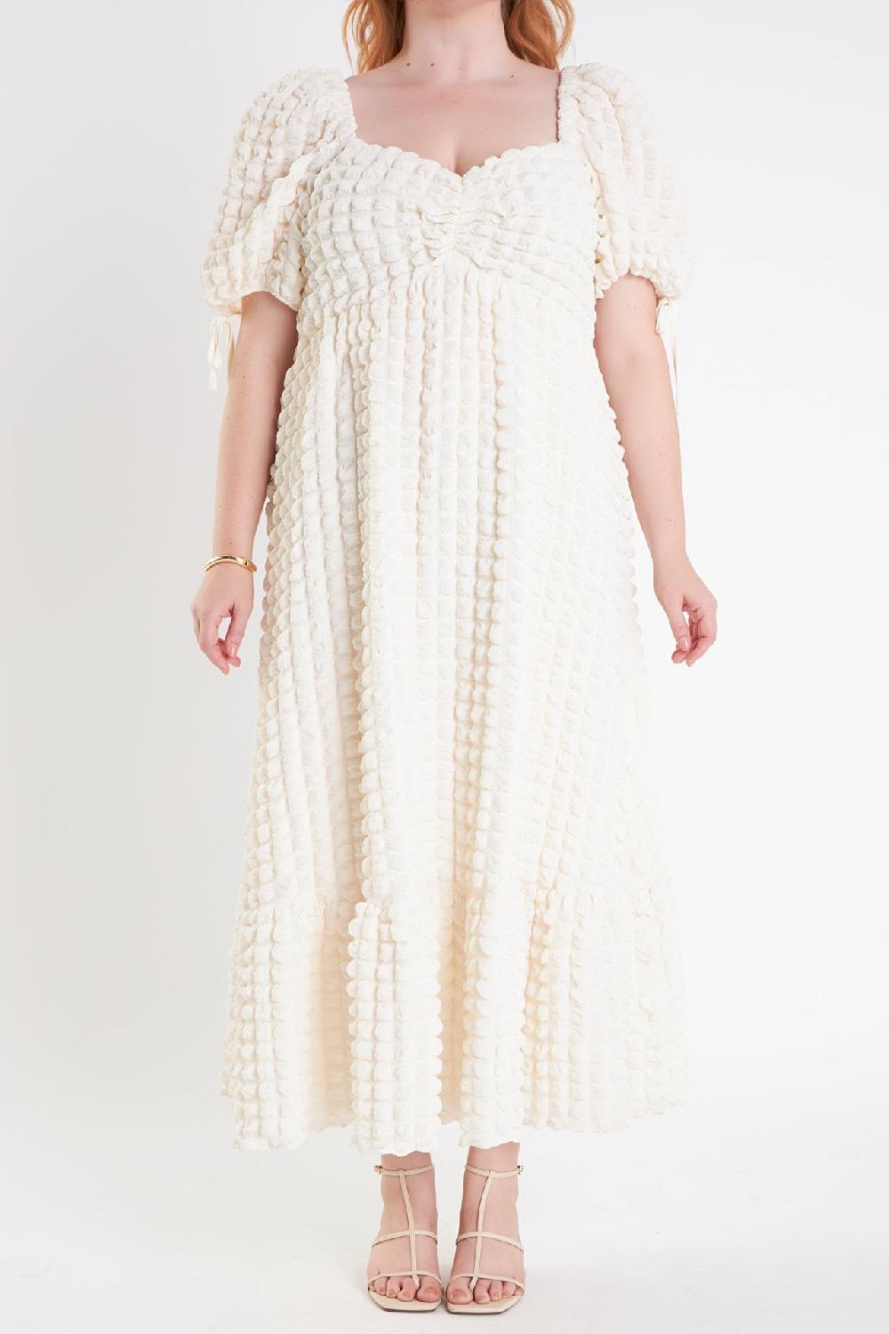Endless Rose Textured Maxi Dress IVORY
