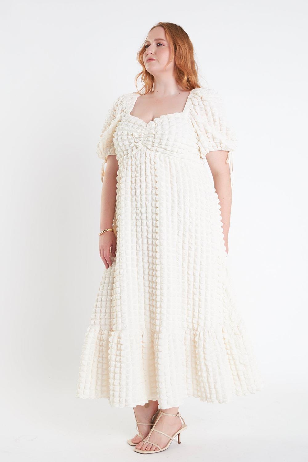 Endless Rose Textured Maxi Dress IVORY