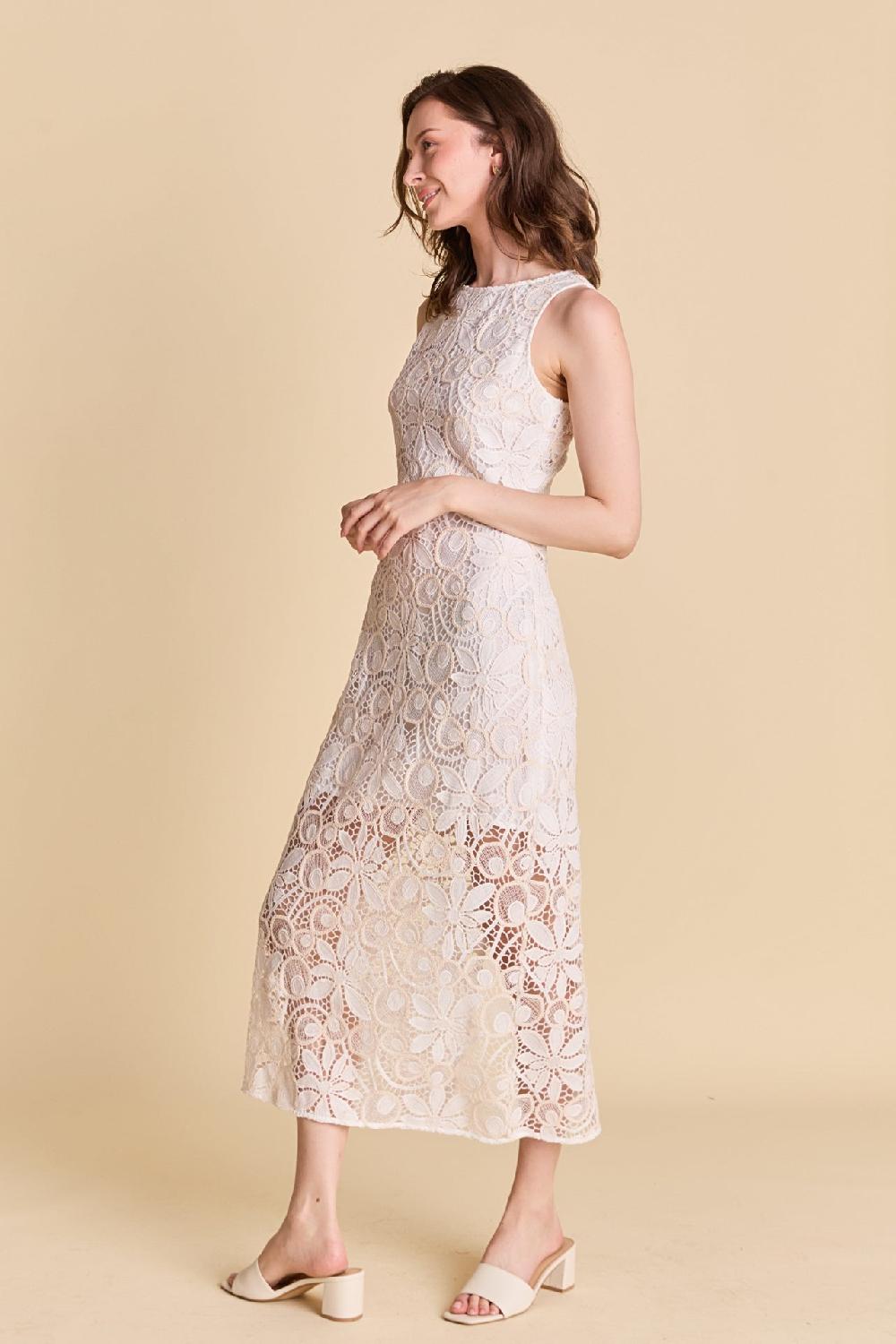 Endless Rose Textured Maxi Dress WHITE