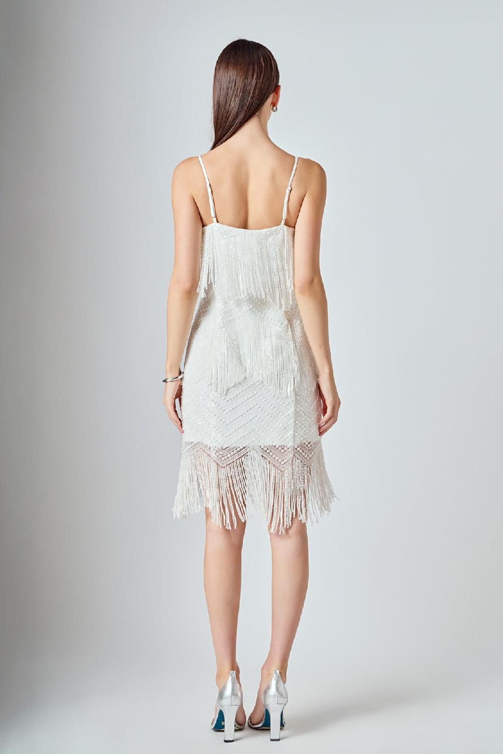 Endless Rose Textured Midi Dress WHITE