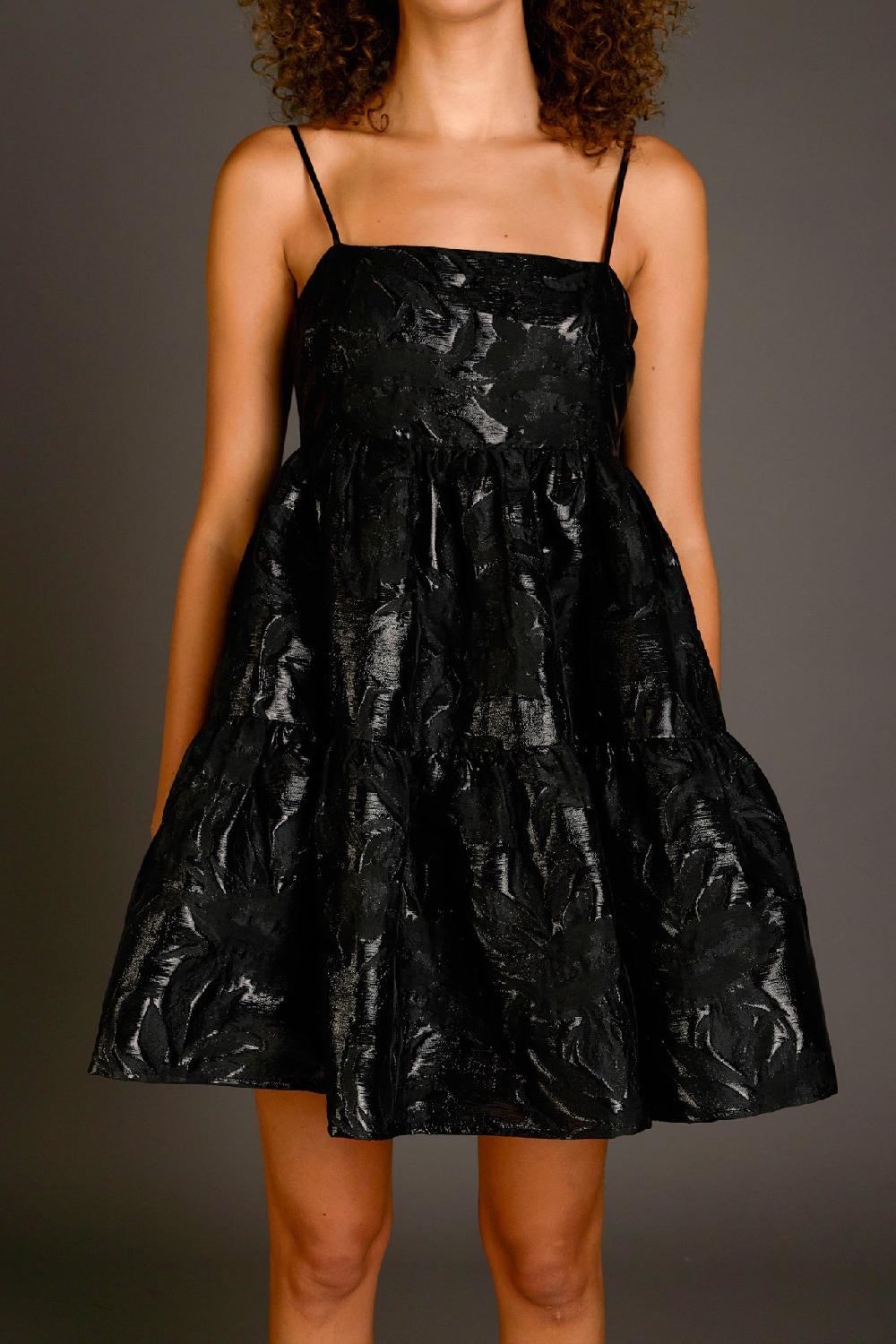 Endless Rose Textured Mini Dress BLACK