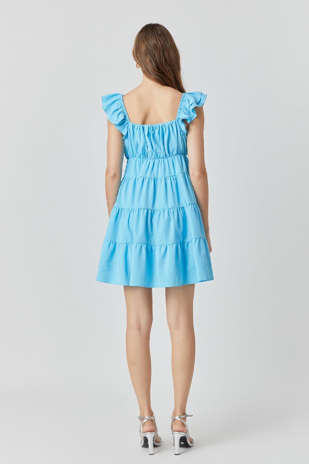 Endless Rose Tiered Mini Dress AQUA