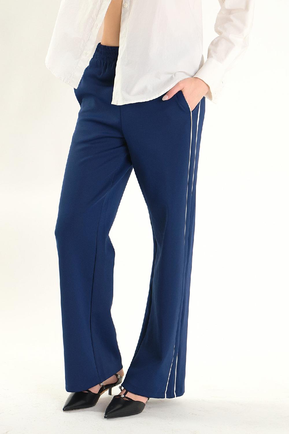 Endless Rose Track Pants With Piping NAVY