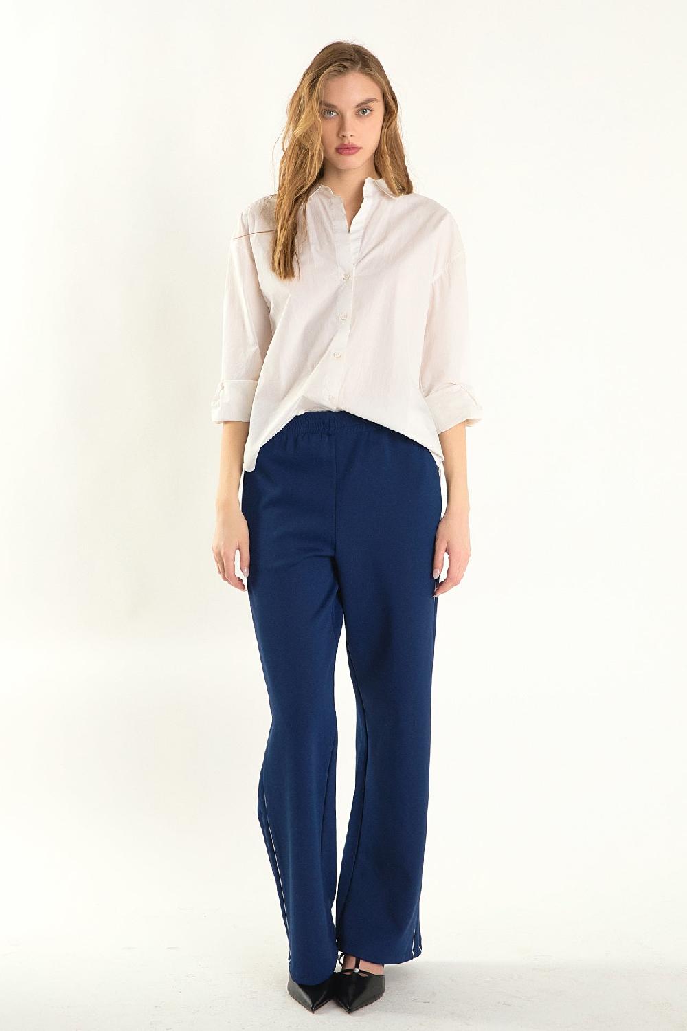 endless rose Track Pants with Piping NAVY