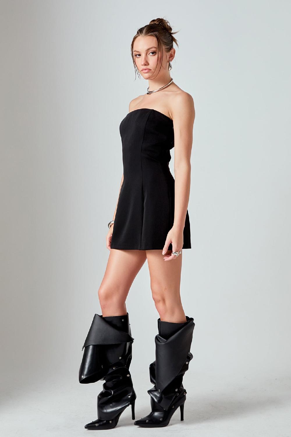 Endless Rose Tube Mini Dress BLACK