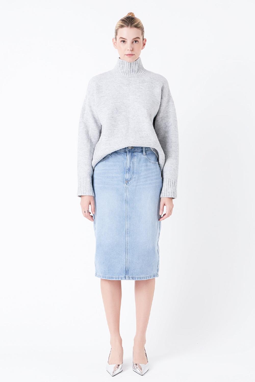 Endless Rose Turtle Neck Sweater CARAMEL