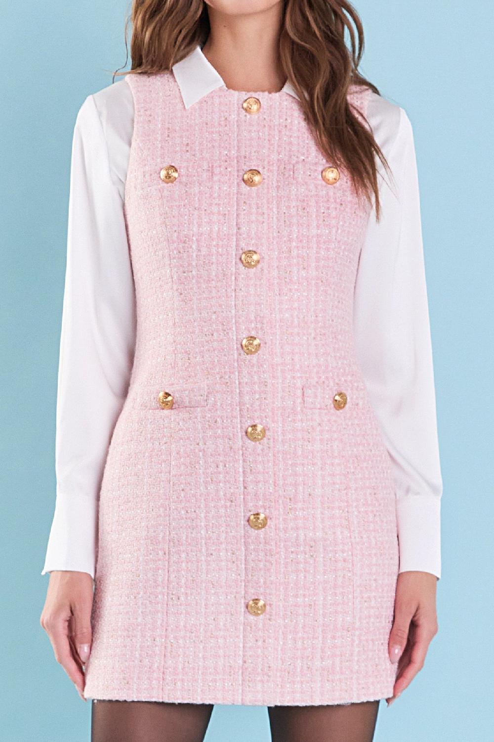 Endless Rose Tweed Mini Dress PINK