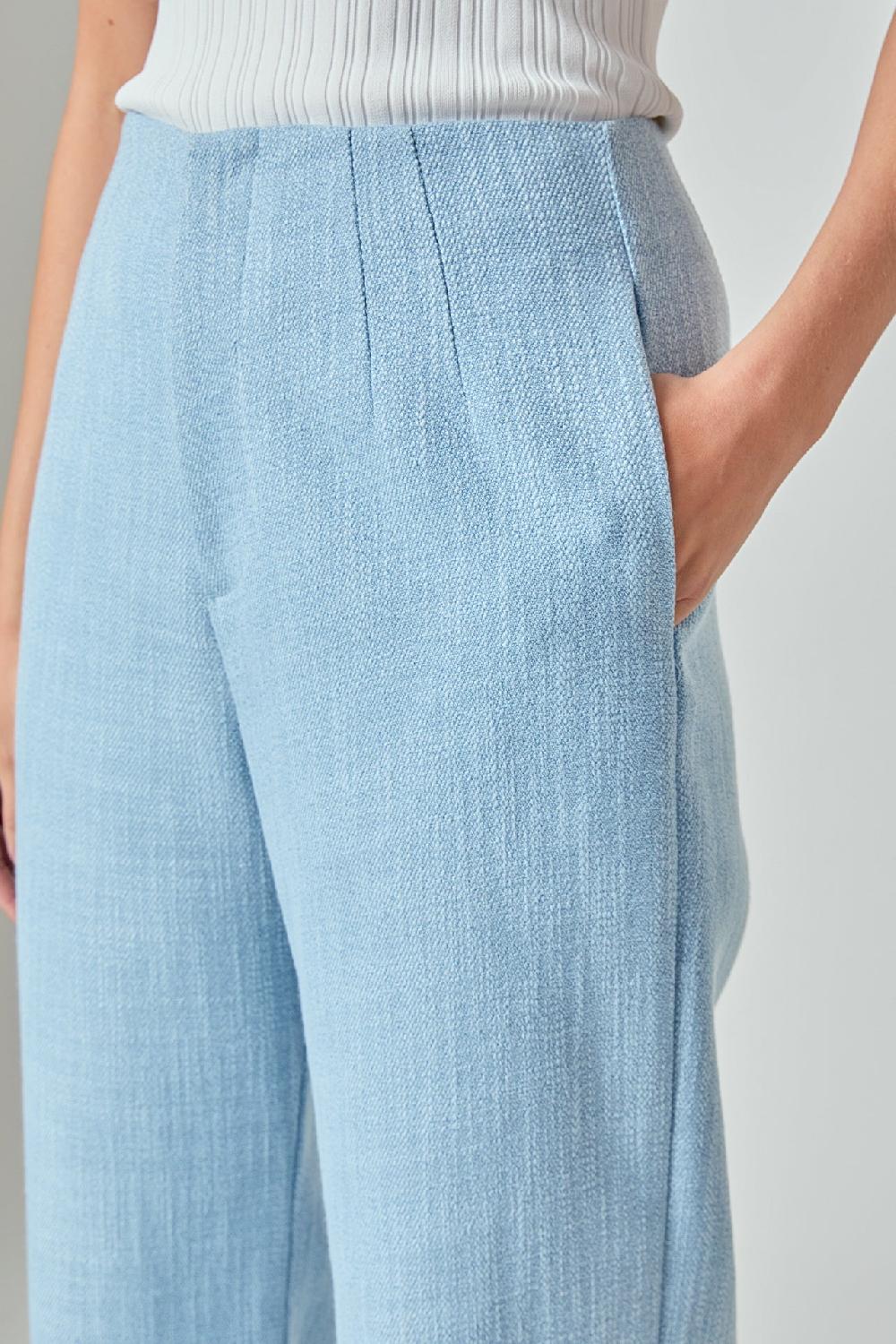 Endless Rose Tweed Relaxed Pants BLUE