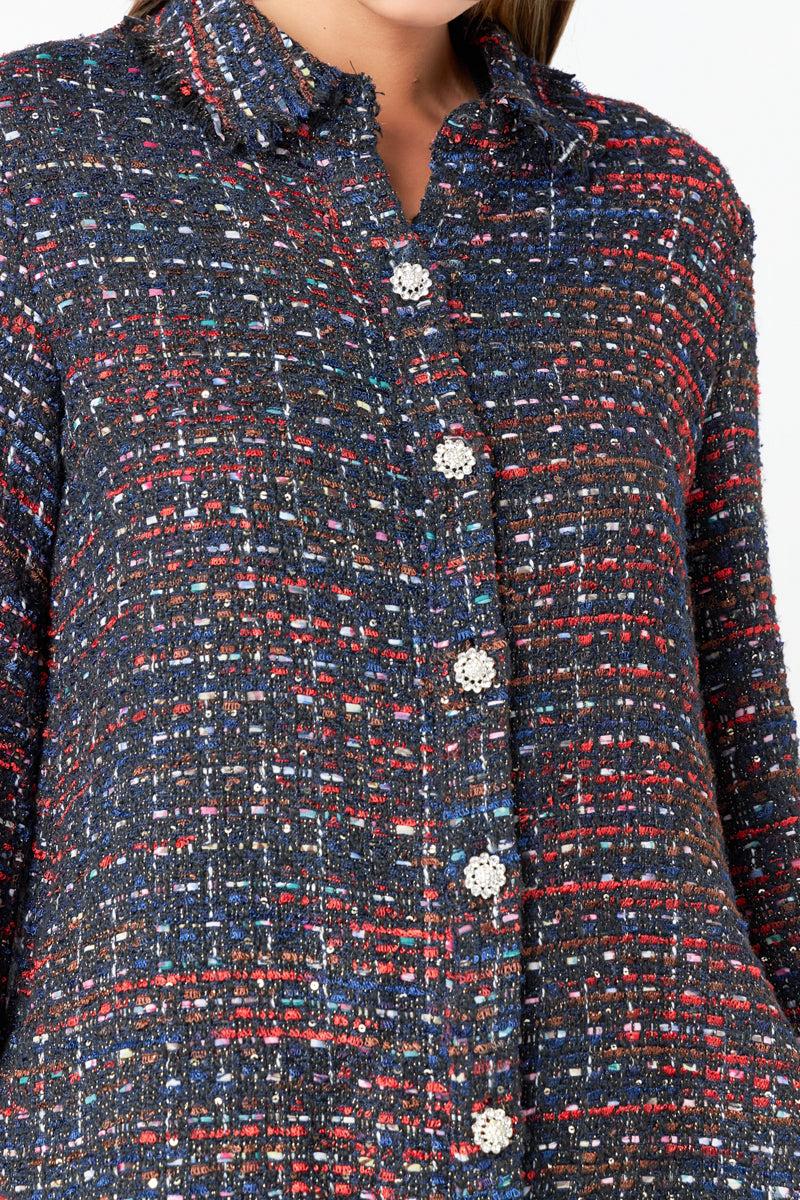 Endless Rose Tweed Shirting MULTI