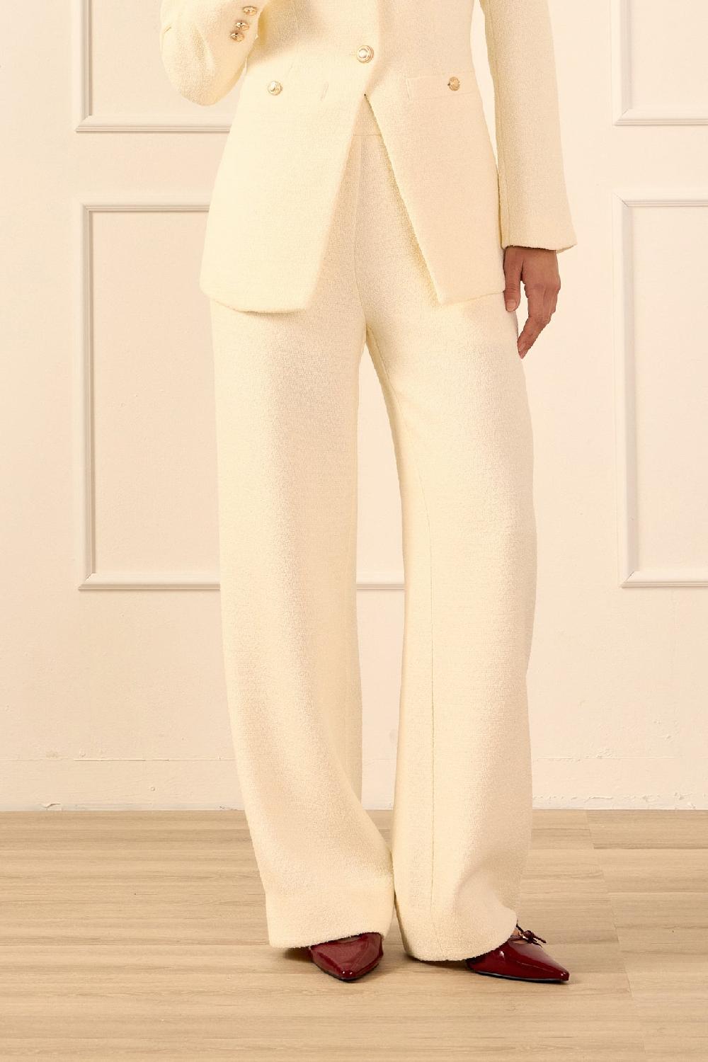 Endless Rose Tweed Wide Pants CREAM
