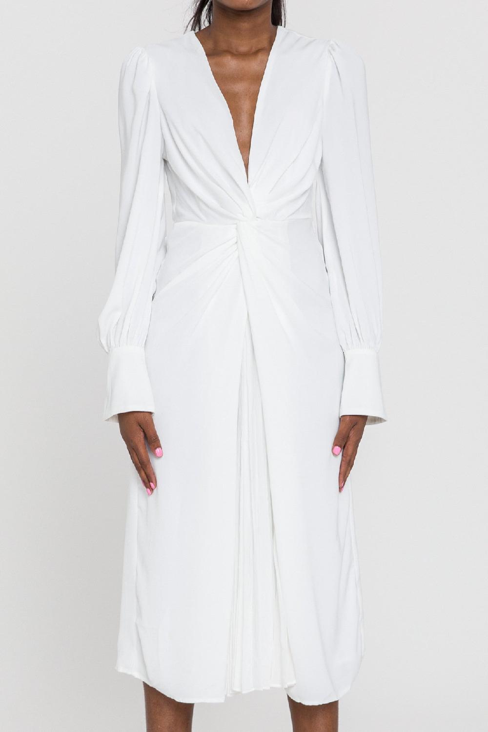 Endless Rose Twist Front Midi Dress IVORY