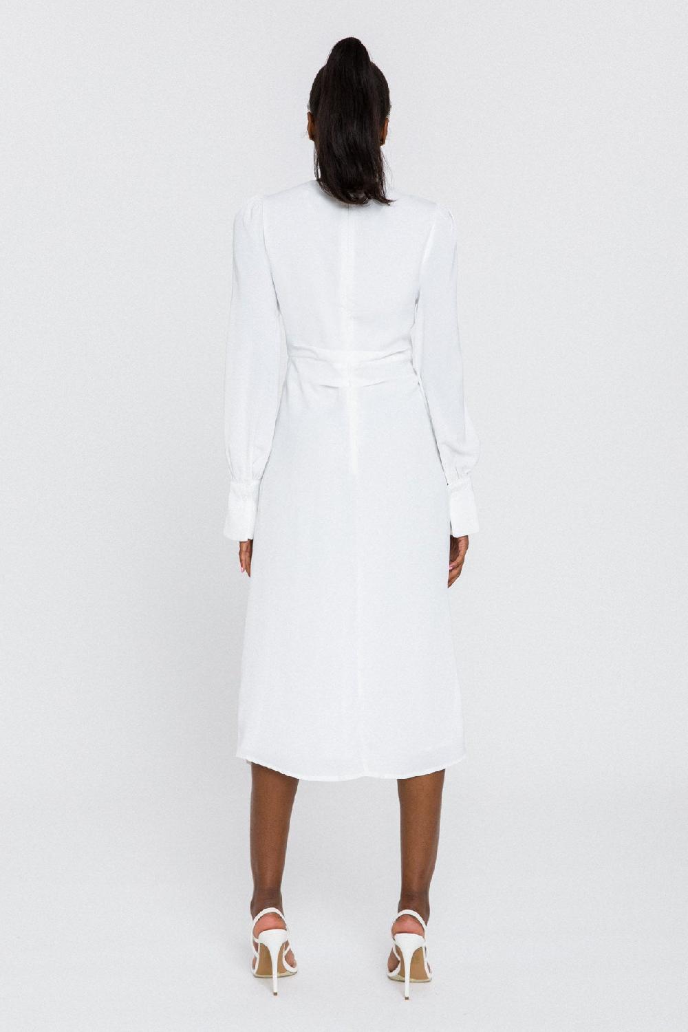 Endless Rose Twist Front Midi Dress IVORY