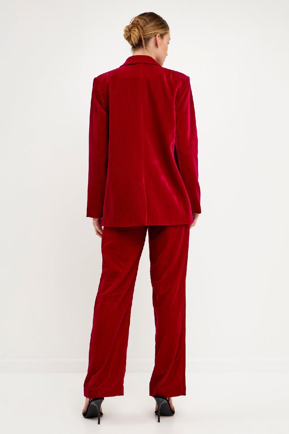 Endless Rose Velvet Blazer FUCHSIA