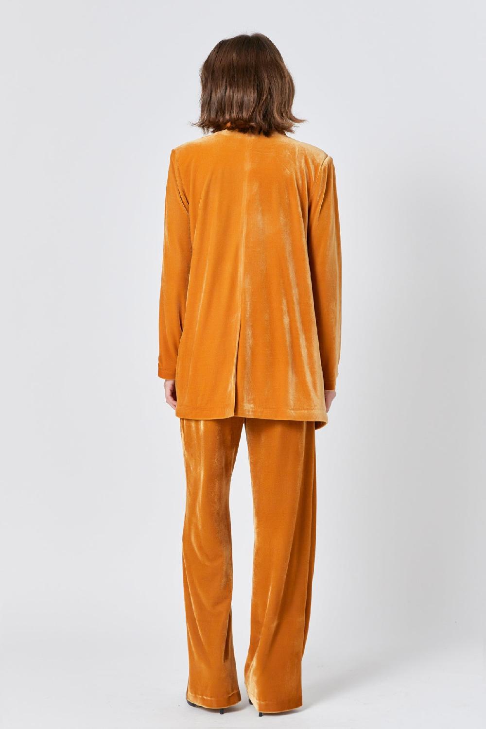 Endless Rose Velvet Wide Leg Pants YELLOW