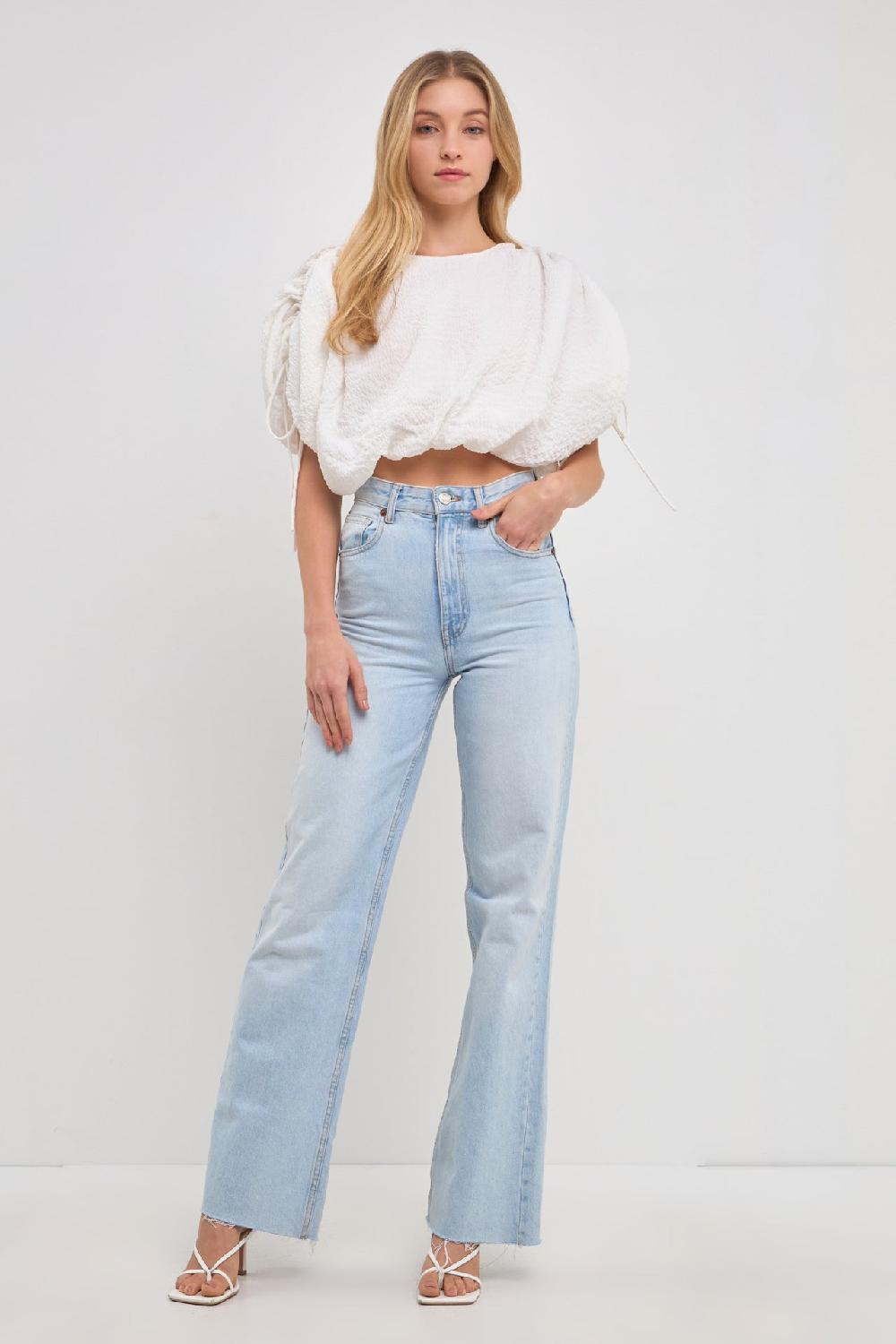 Endless Rose Voluminous Cropped Top PINK