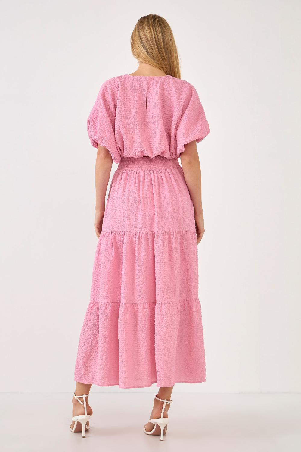 Endless Rose Voluminous Textured Cropped Top PINK