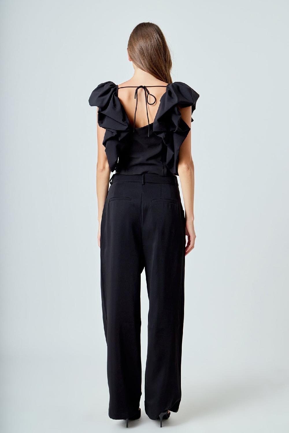 Endless Rose Voluminous Tube Top BLACK