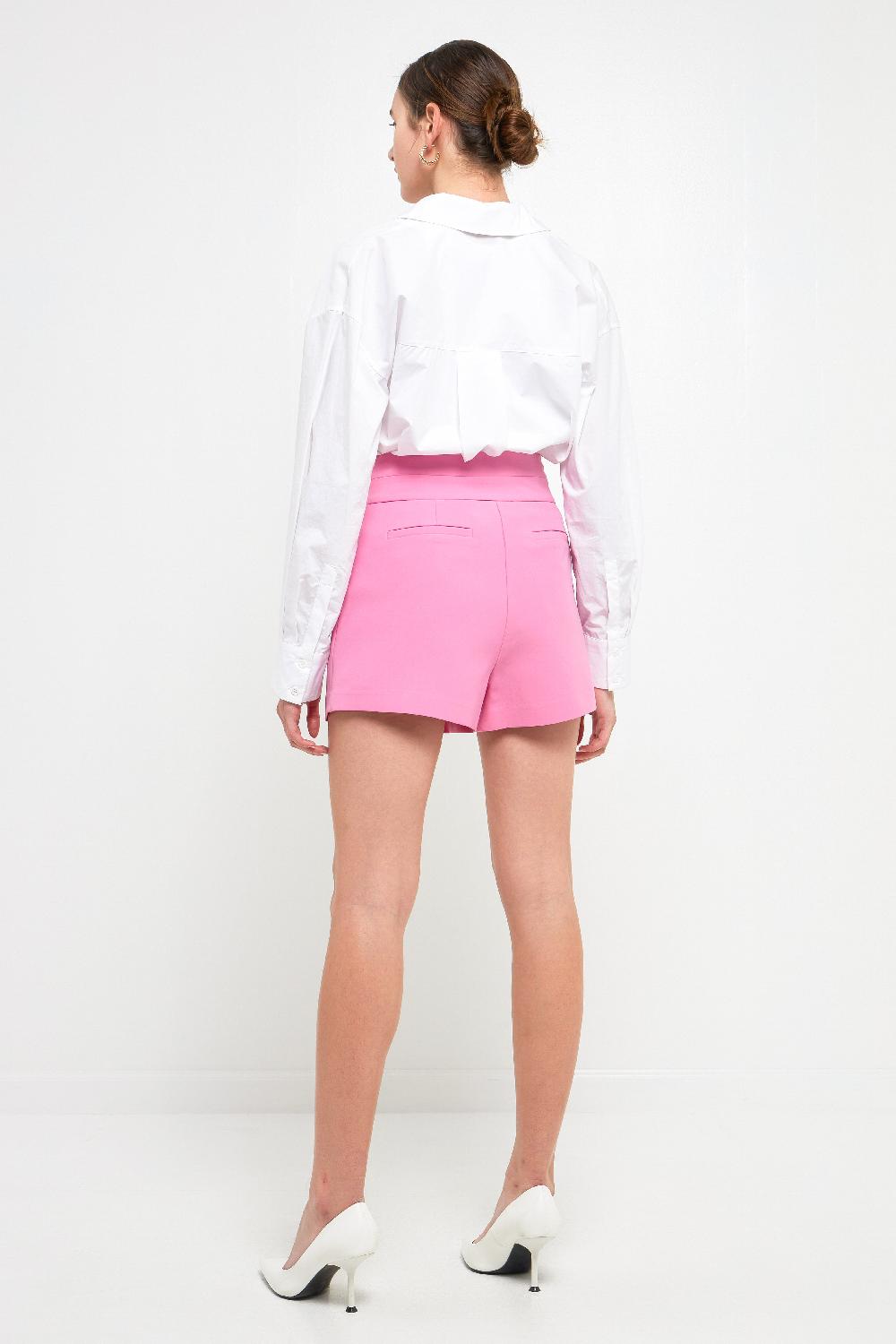 Endless Rose Waist Band Detail Shorts PINK