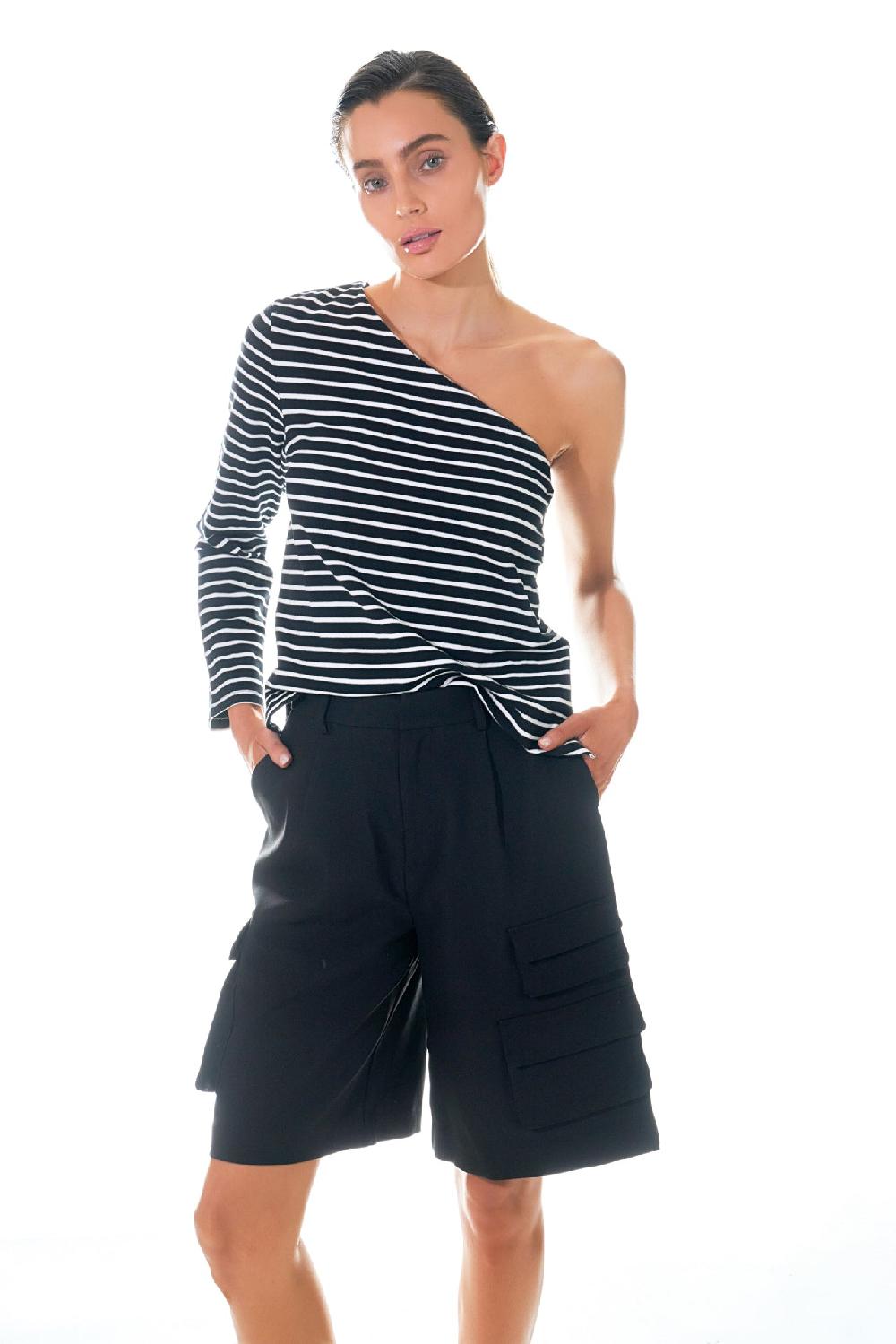 endless rose Wide Cargo Shorts BLACK