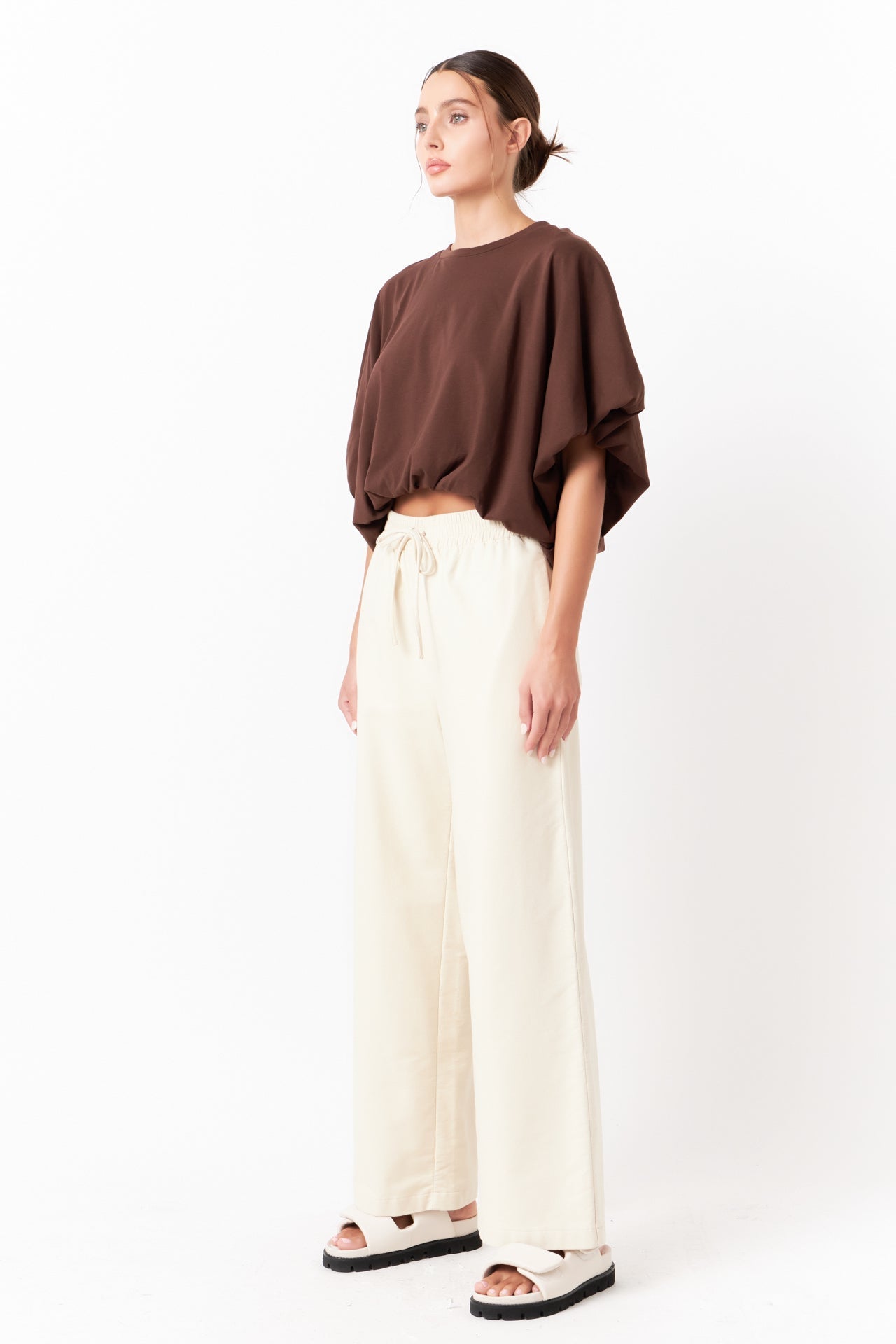 Endless Rose Wide Leg Pants ECRU