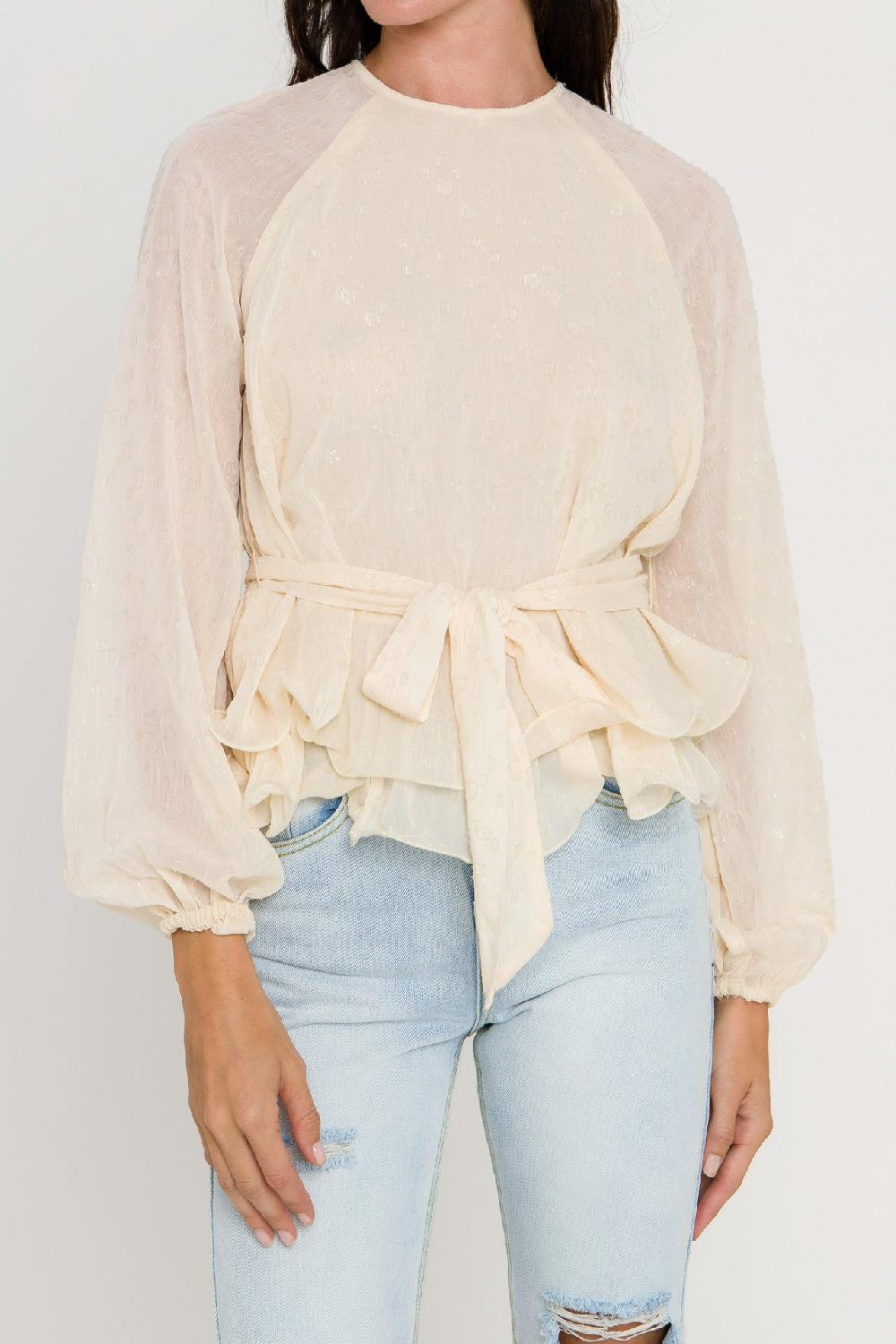 Endless Rose Women Woven Blouse IVORY