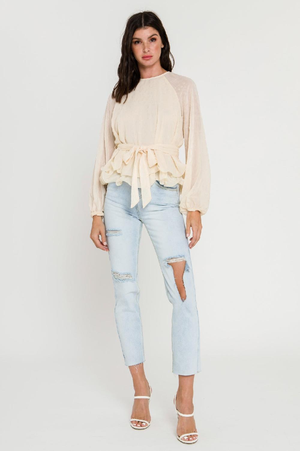 endless rose Women Woven Blouse IVORY