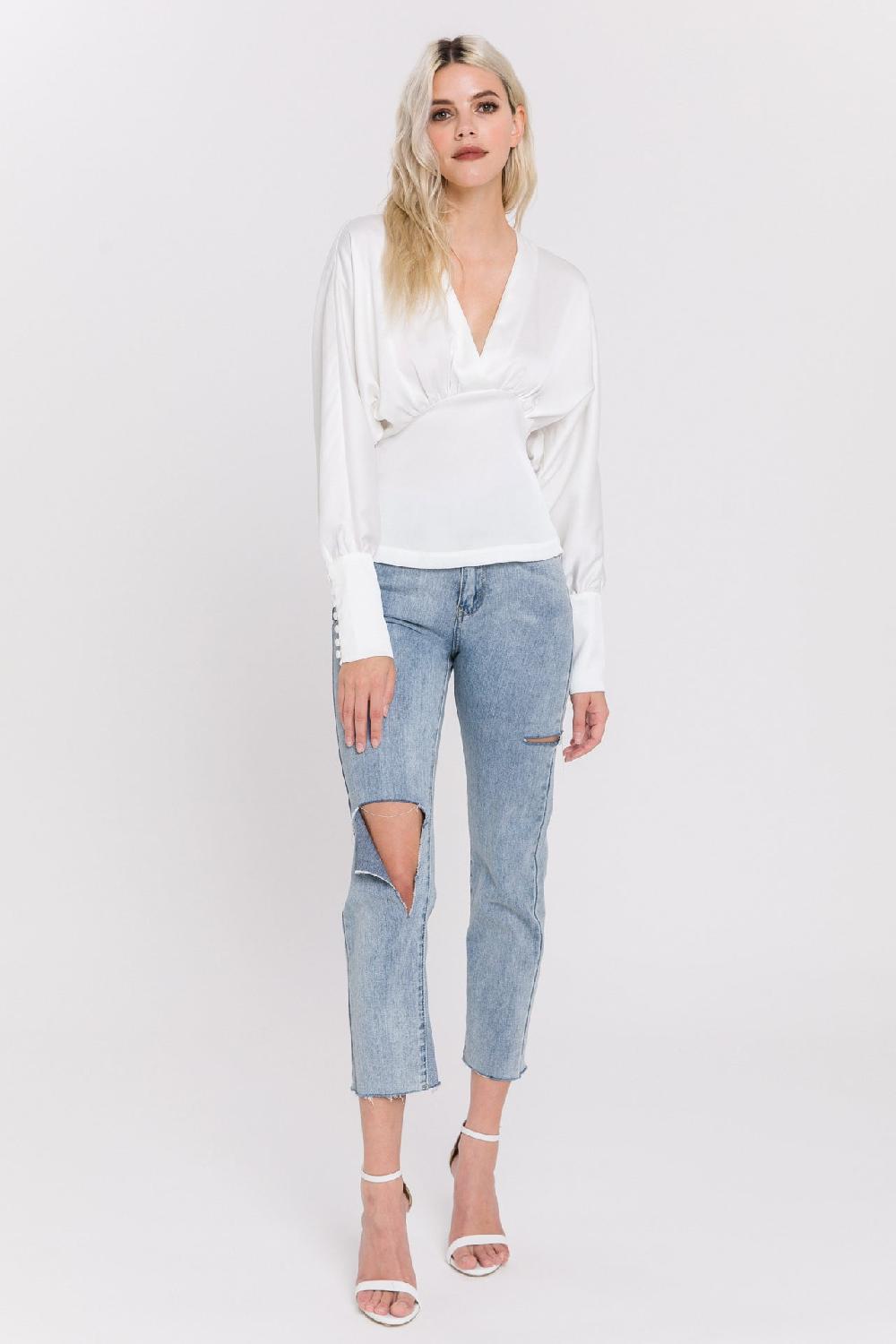 endless rose Women Woven Blouse WHITE