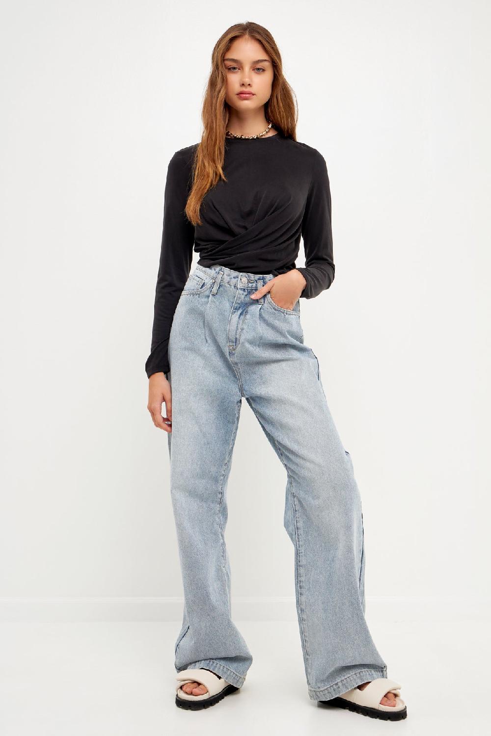 Endless Rose Wrap T-Shirts BLACK