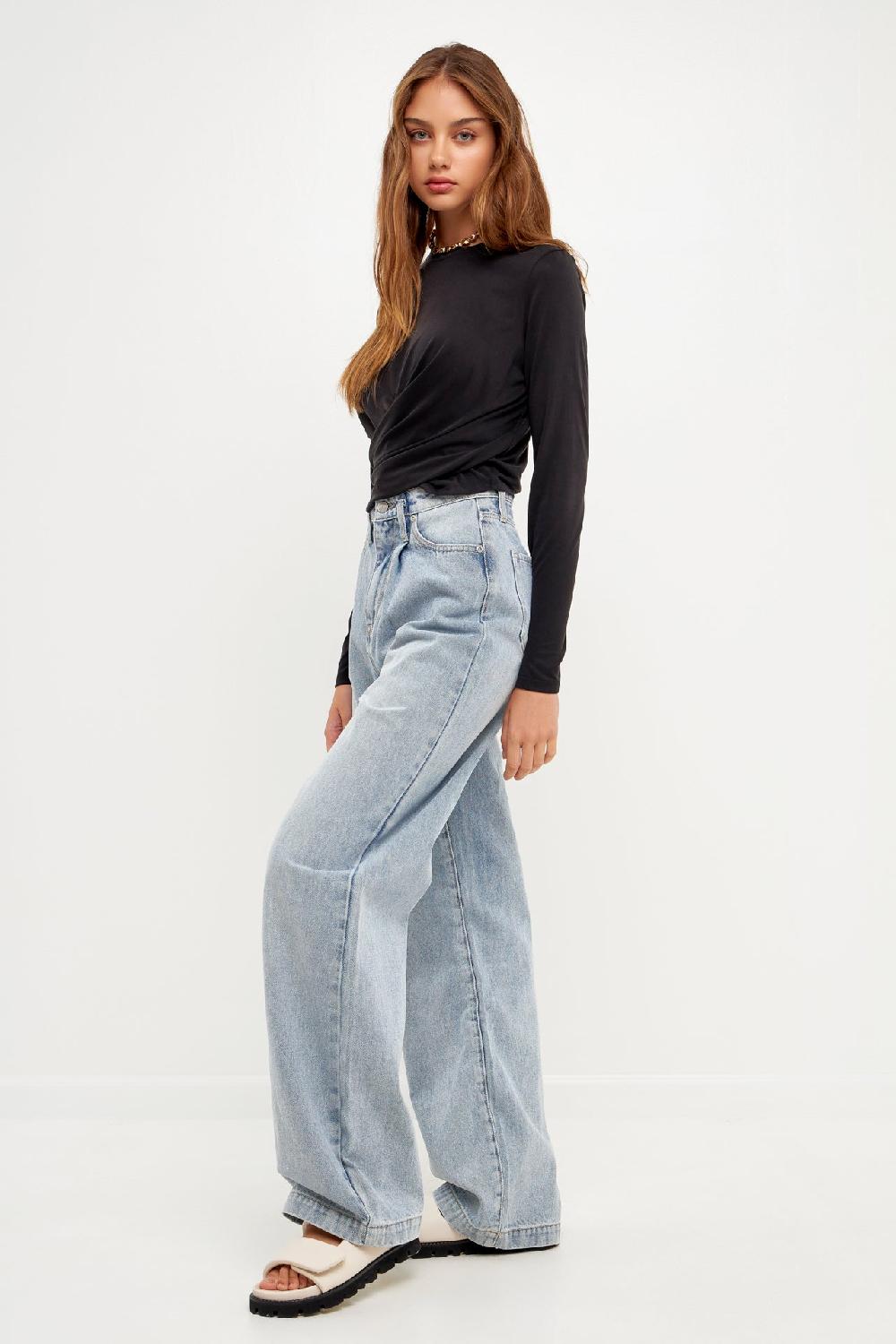 Endless Rose Wrap T-Shirts BLACK