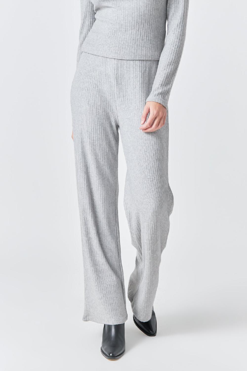 Endless Rose Loungewear Knit Pants LIGHT HEATHER GREY