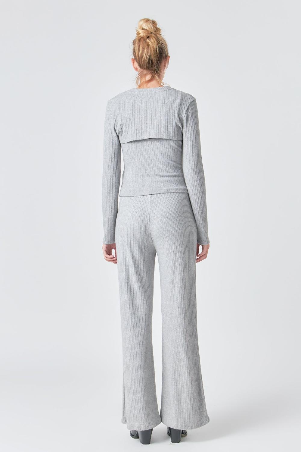 Endless Rose Loungewear Knit Pants LIGHT HEATHER GREY