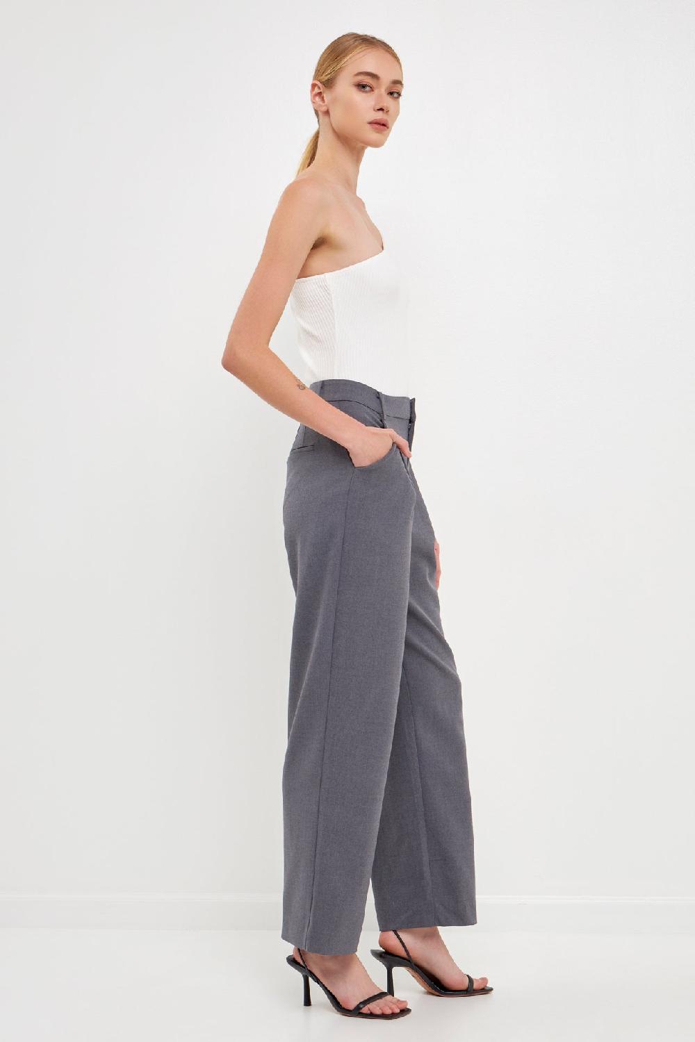 Endless Rose One Shoulder Ribbed Knit Bodysuit WHITE