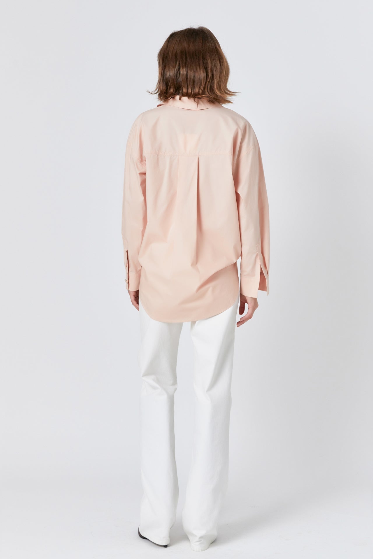 Endless Rose Oversize Button Collared Shirt DUSTY PINK