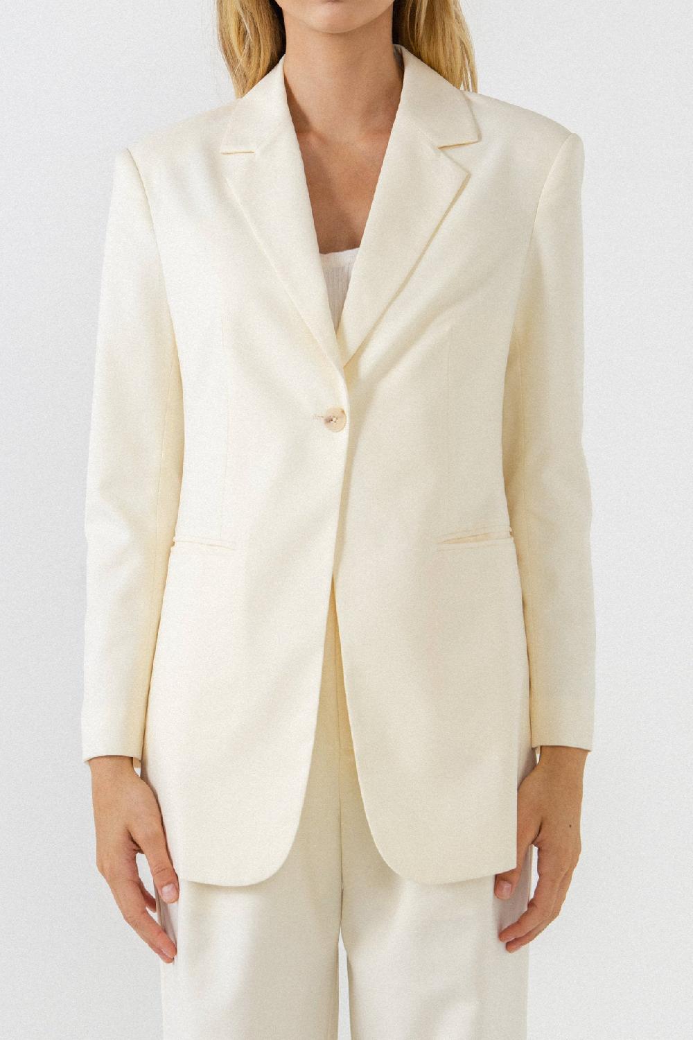 Endless Rose Oversized Single Breasted Blazer IVORY