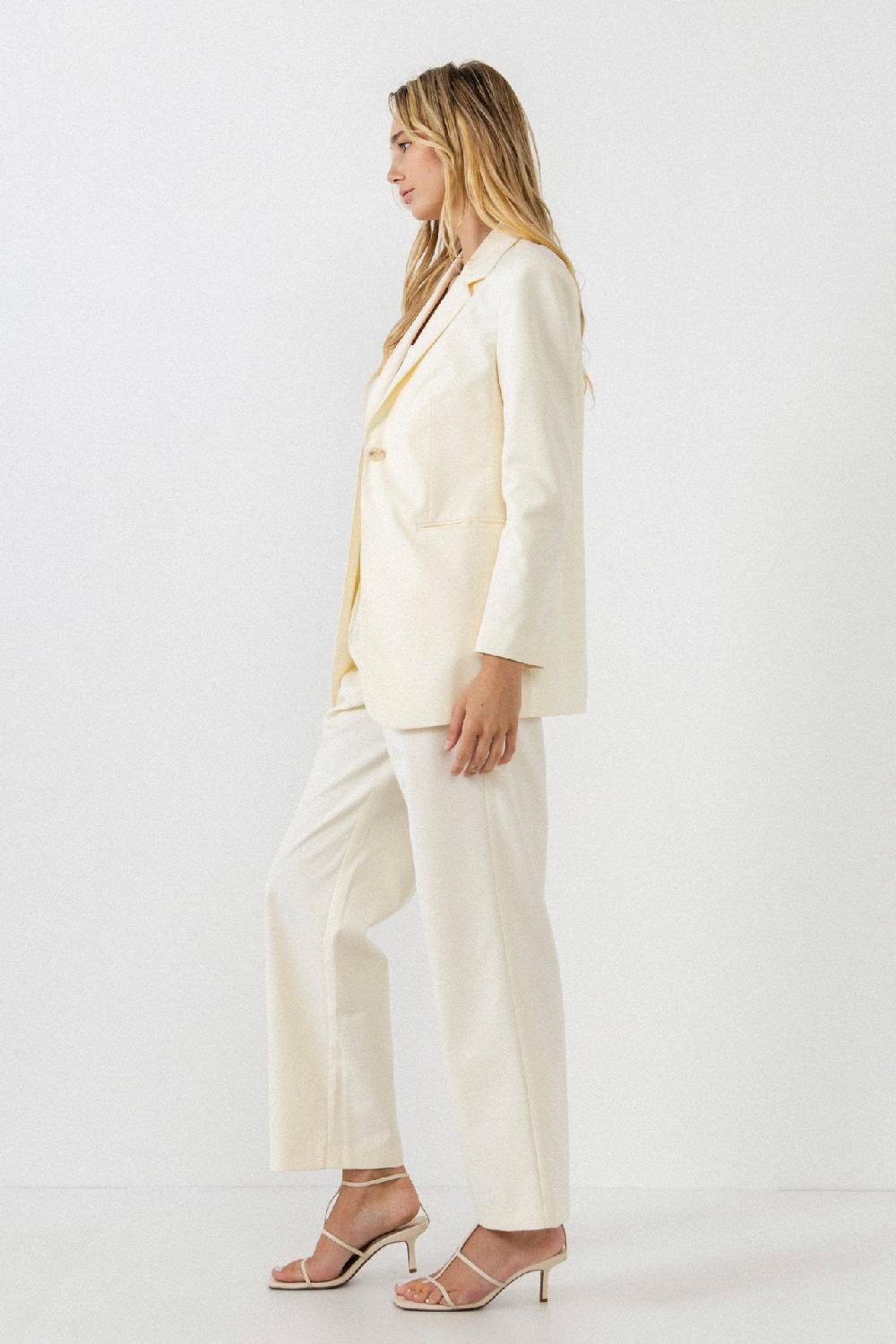 Endless Rose Oversized Single Breasted Blazer IVORY