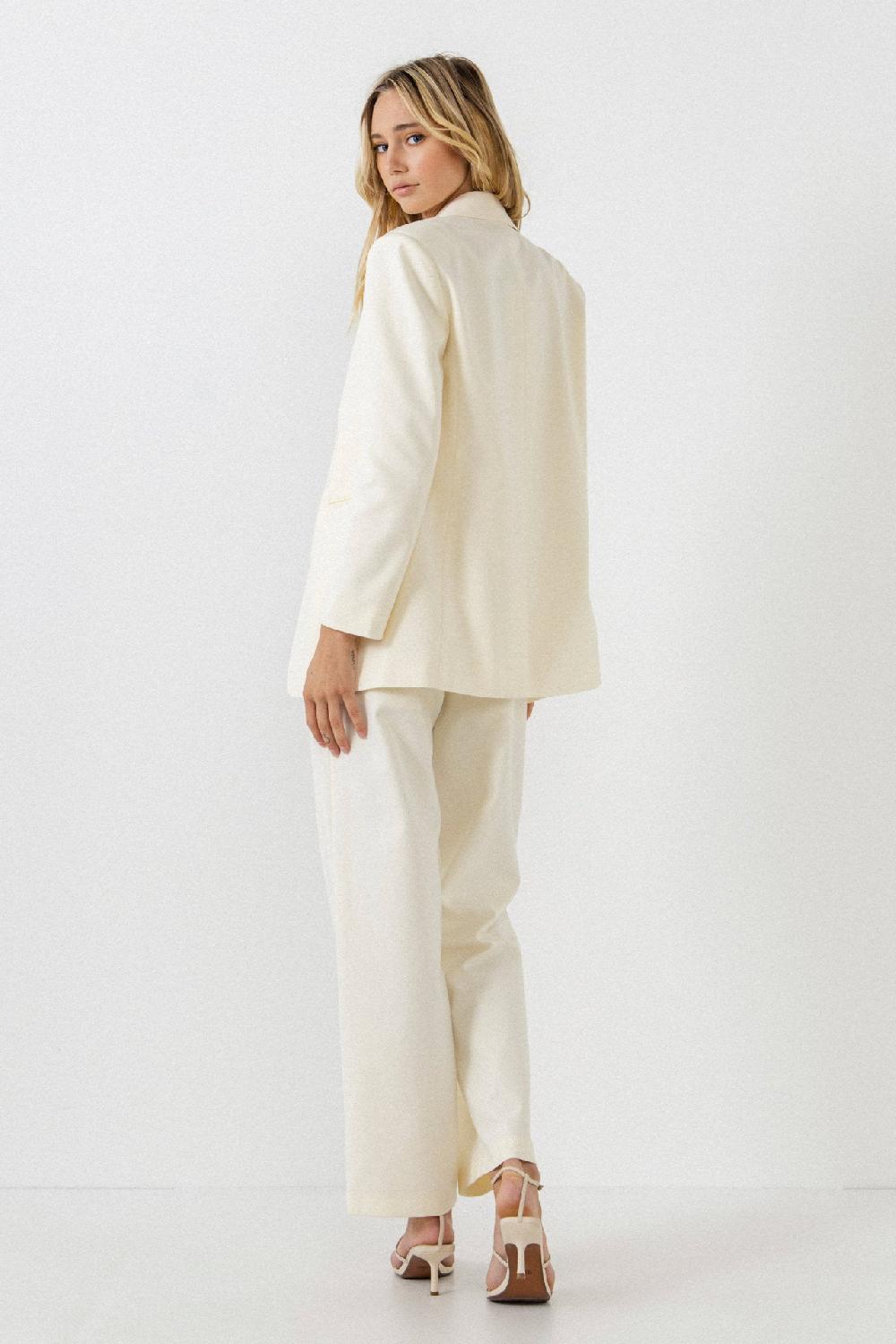 Endless Rose Oversized Single Breasted Blazer IVORY