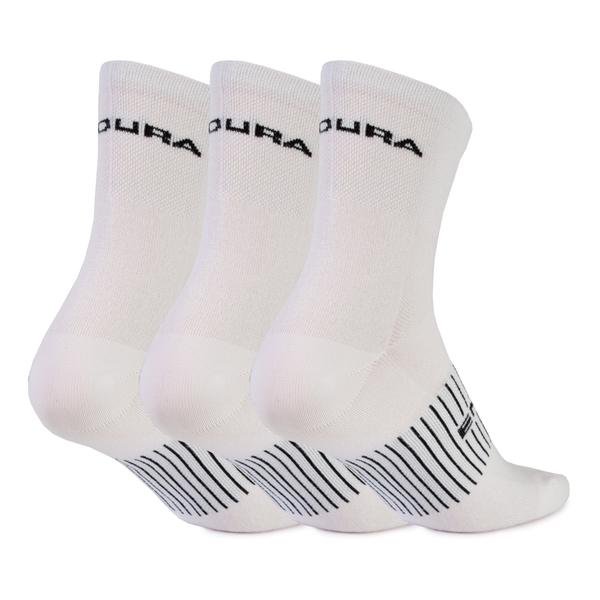 Endura COOLMAX® Stripe Socks Triple Pack - White