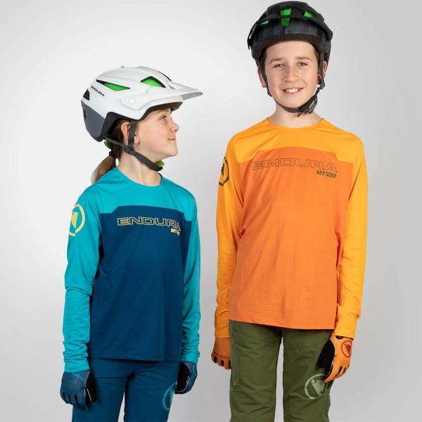 Endura Kid's MT500 Burner L/S Jersey - Tangerine